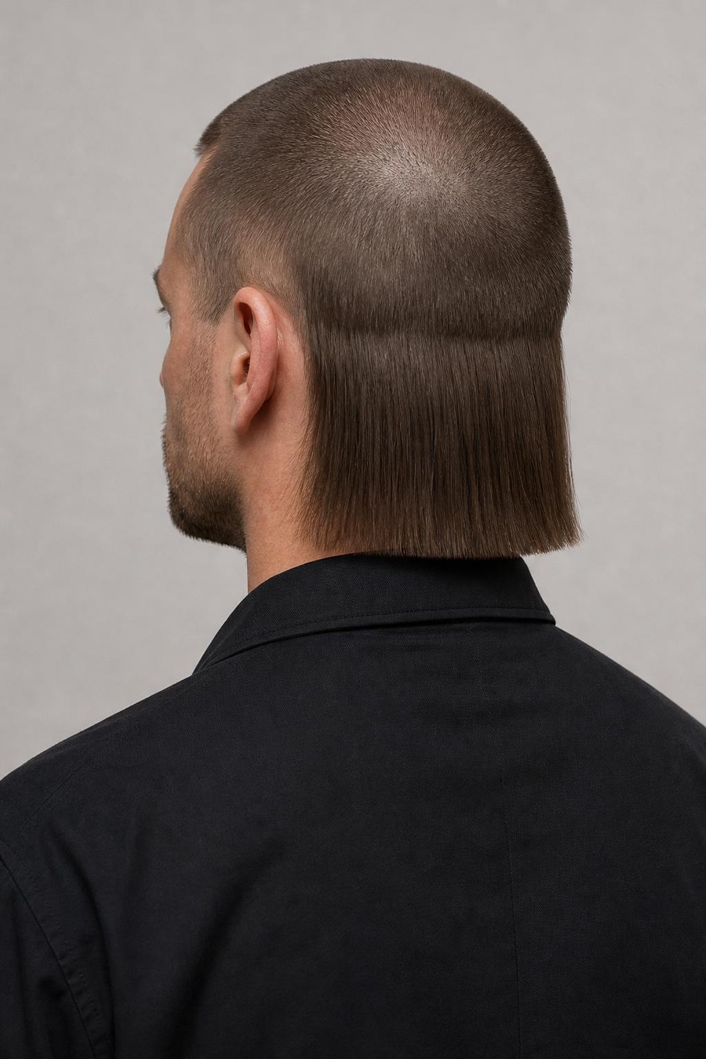 Skullet with a Blunt Fringe-Cut Back Panel