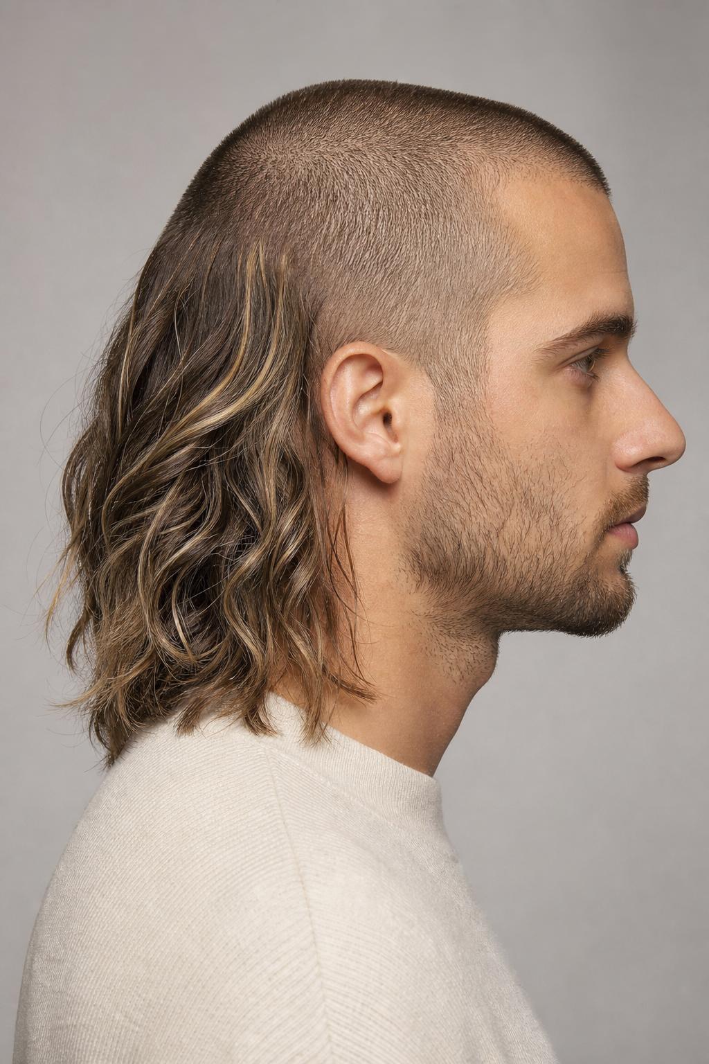 Skullet with Balayage Highlights Through the Back