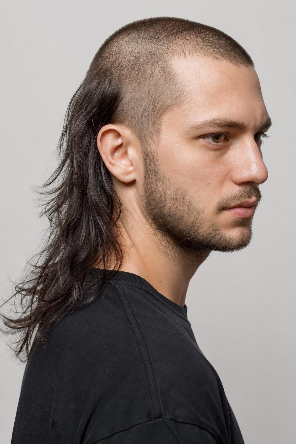 Skullet with a Long Shaggy Back Past the Shoulders