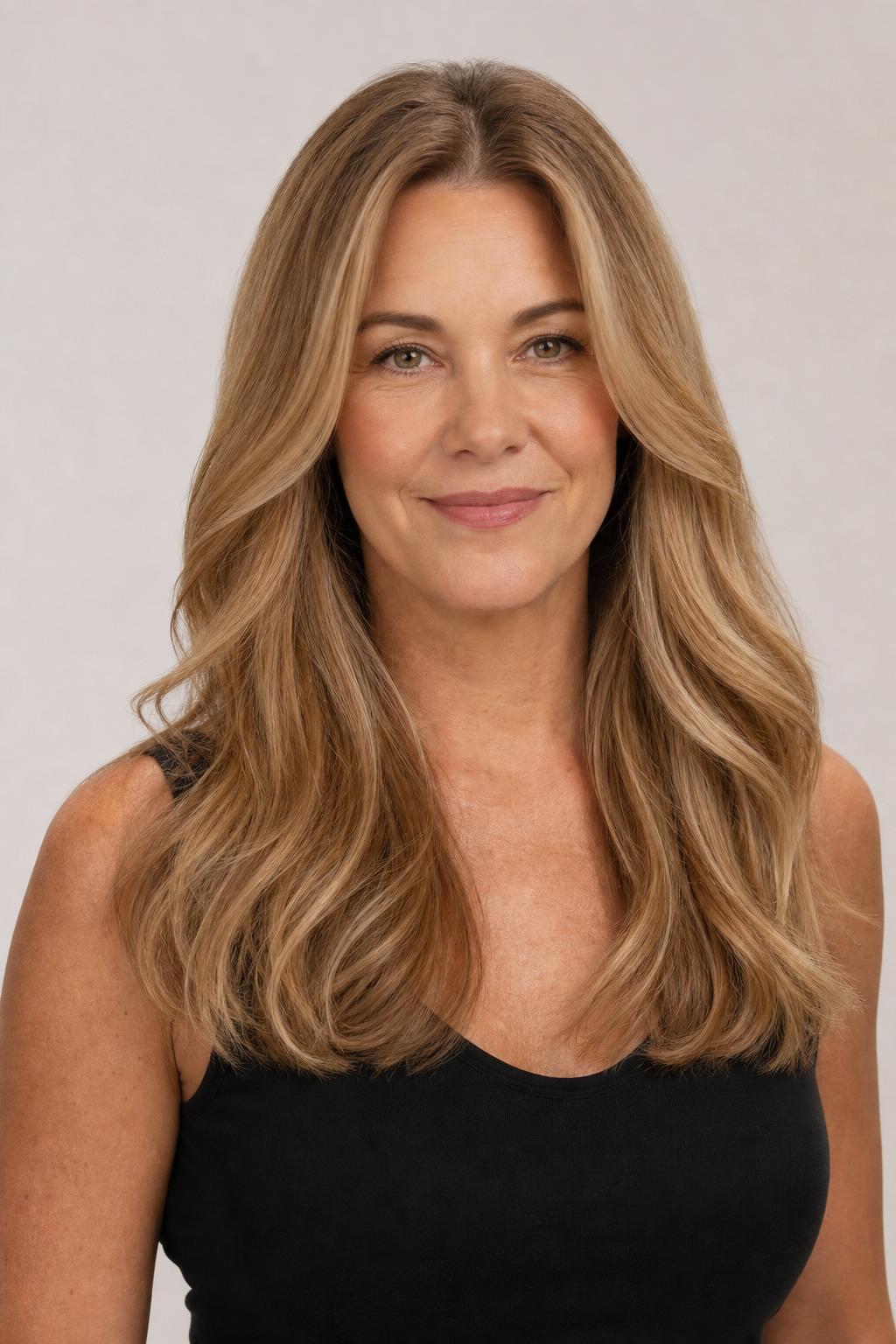 Even Warm Teddy Bear Blonde on Previously Colored Hair with Soft Blend