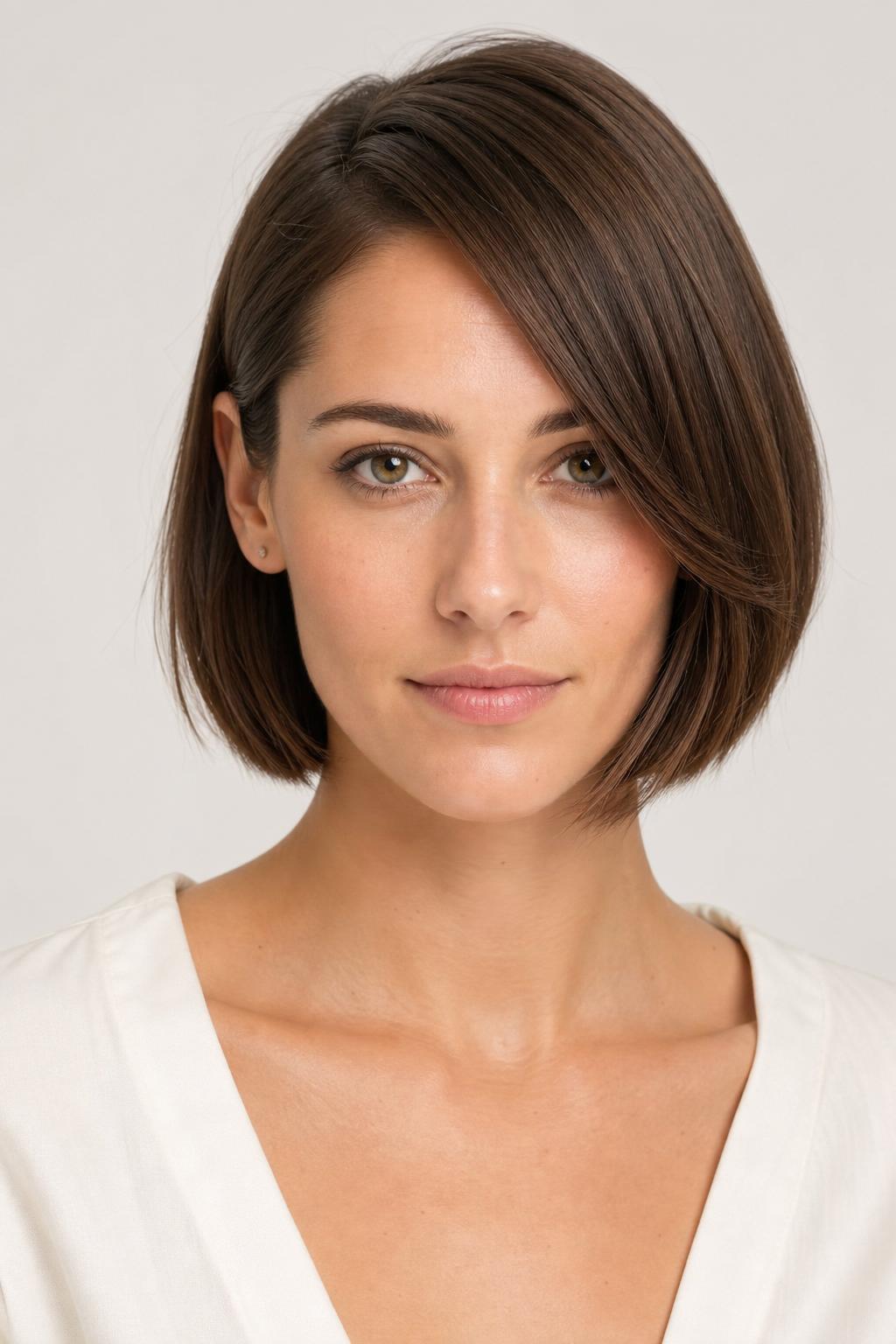 Short Bob with a Deep Side Part