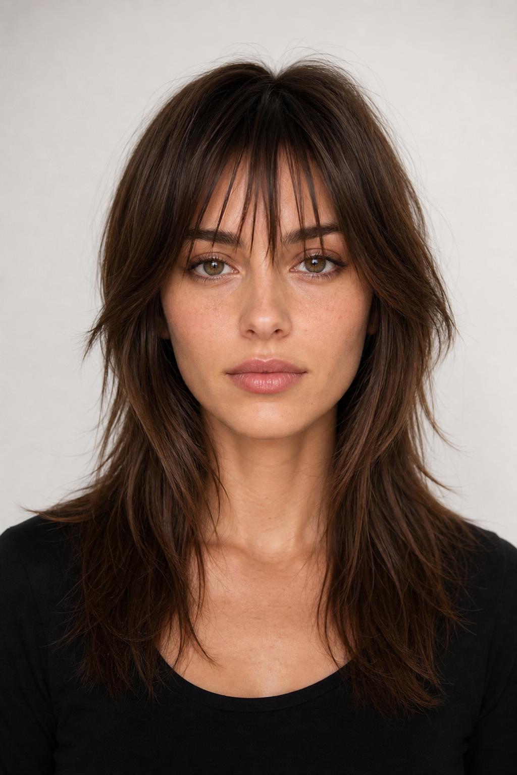 Wolf Cut with Piece-y Textured Bangs