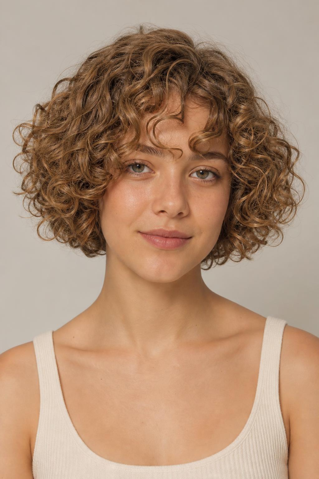 Rounded Voluminous Bob Building Body in Fine 3A Curls