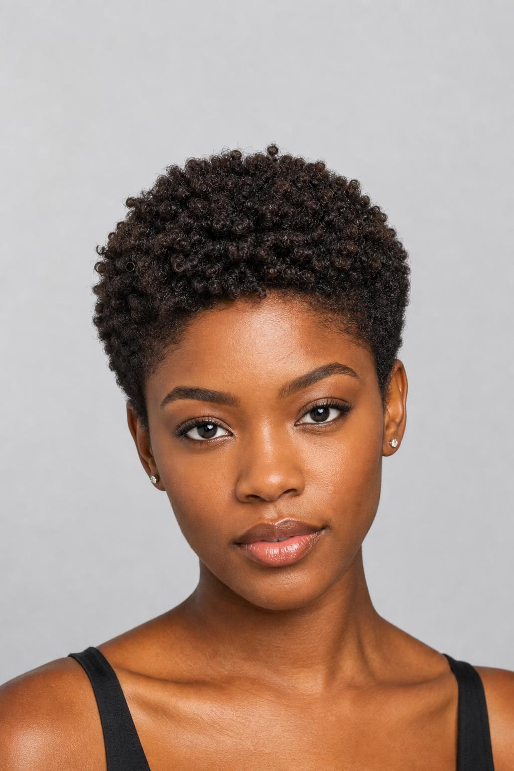 Tapered TWA on 3C Hair with Sponge-Defined Coil Clumps
