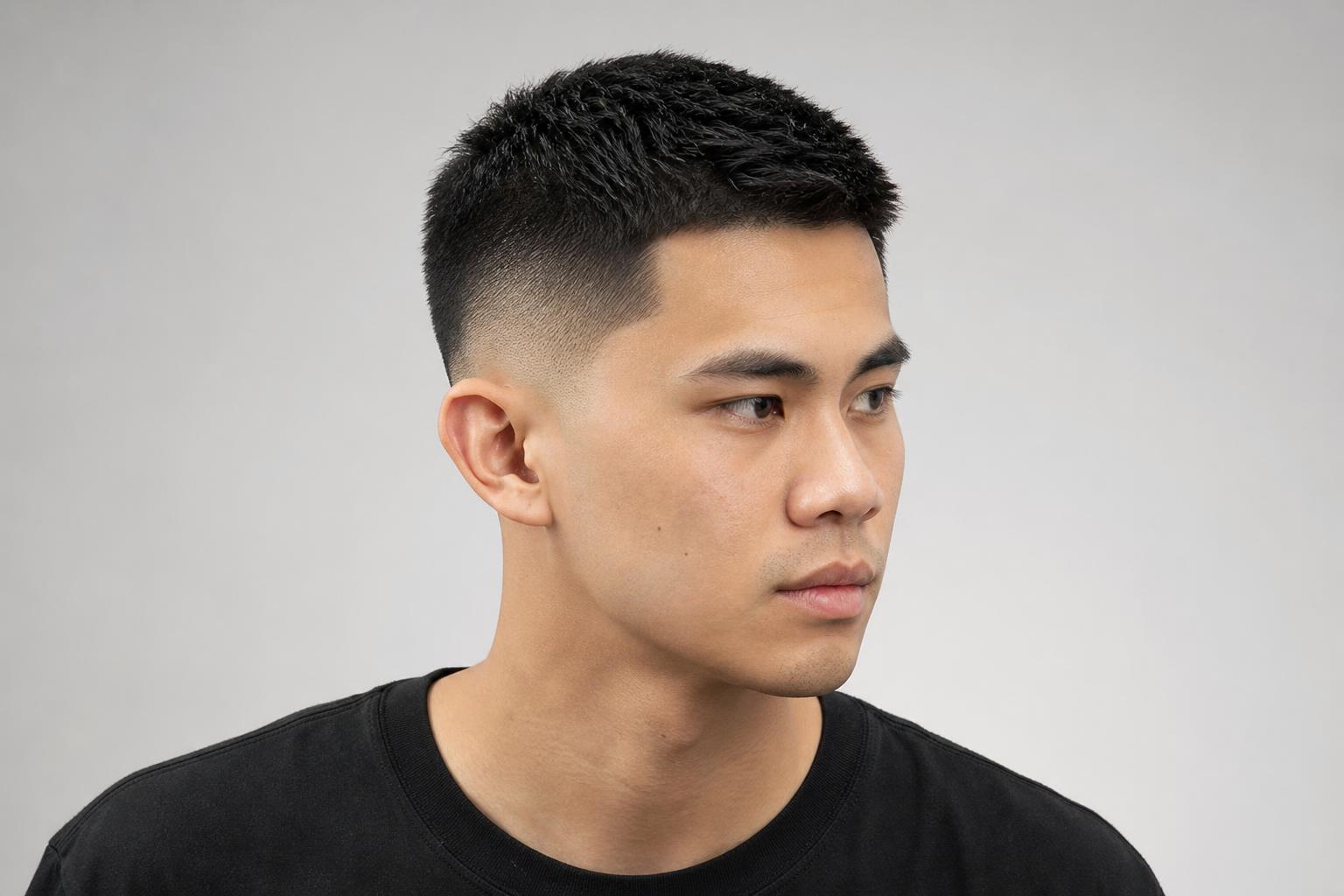 Half-Inch Top Blended into a Clean Skin Fade