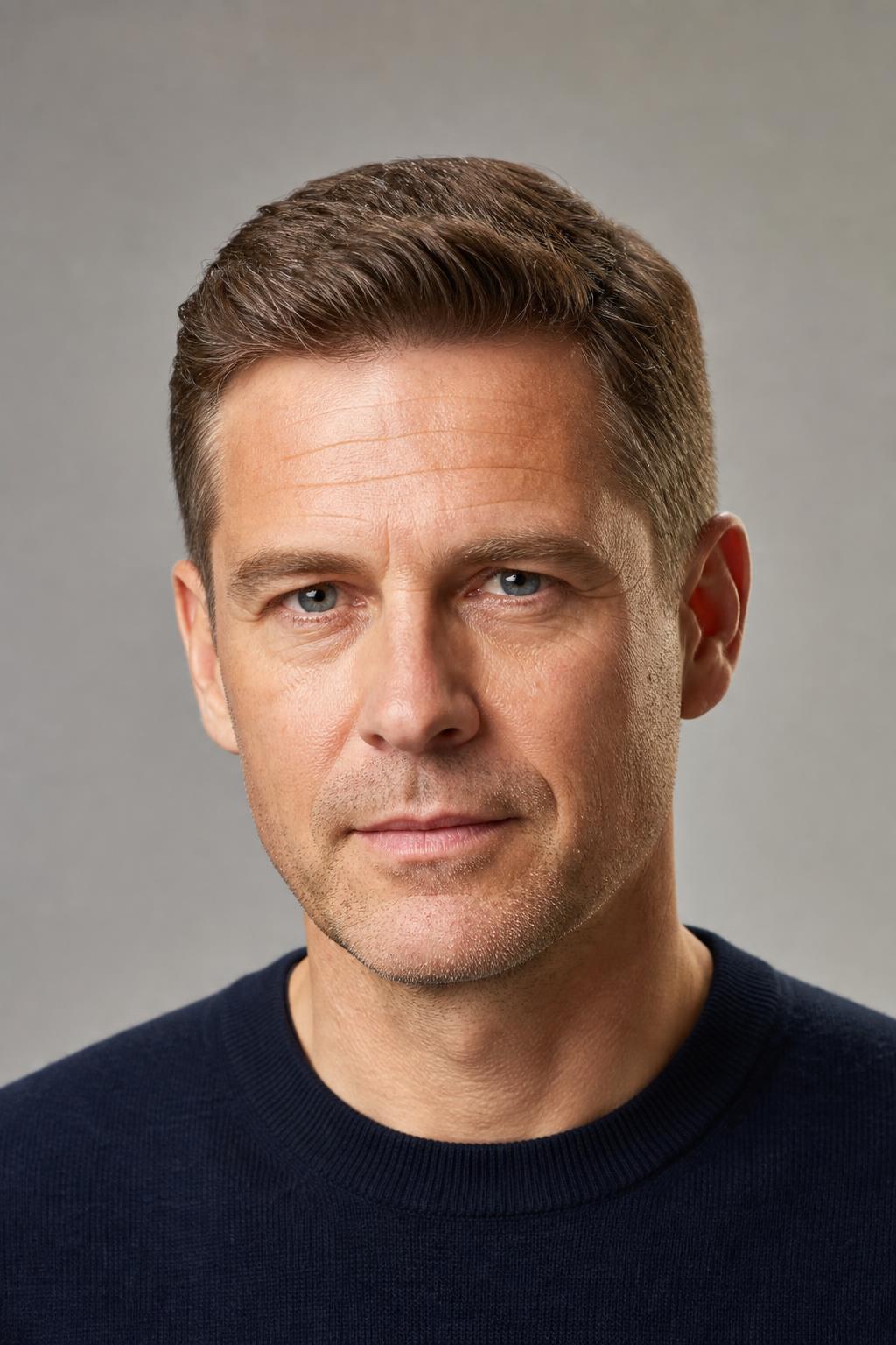 Classic Scissor-Cut Short Back and Sides with an Inch and a Half on Top