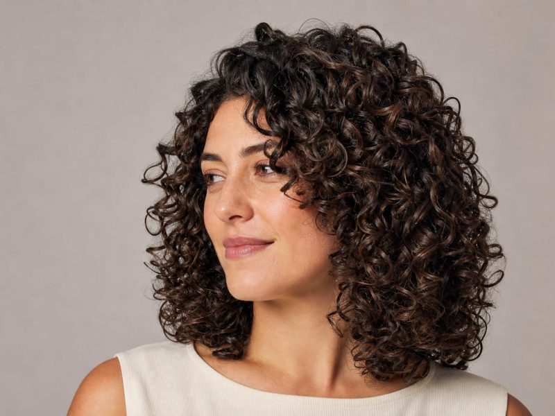 Diffused Curls Dried Into Full Rounded Volume