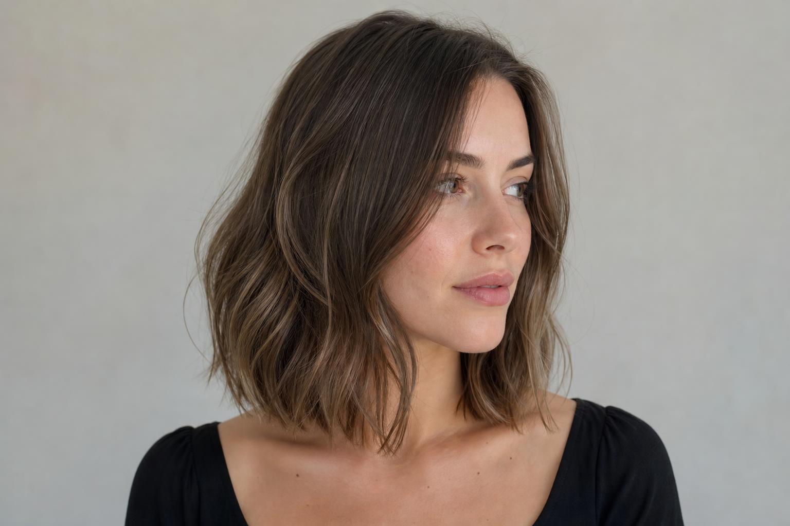 Collarbone Lob With Soft Movement Through the Mid-Lengths
