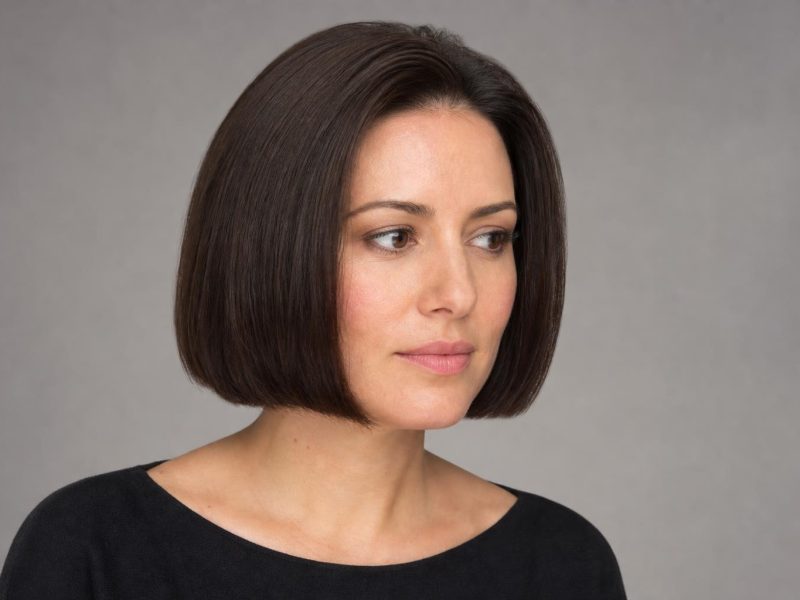 Blunt Bob Styled With Lift at the Roots