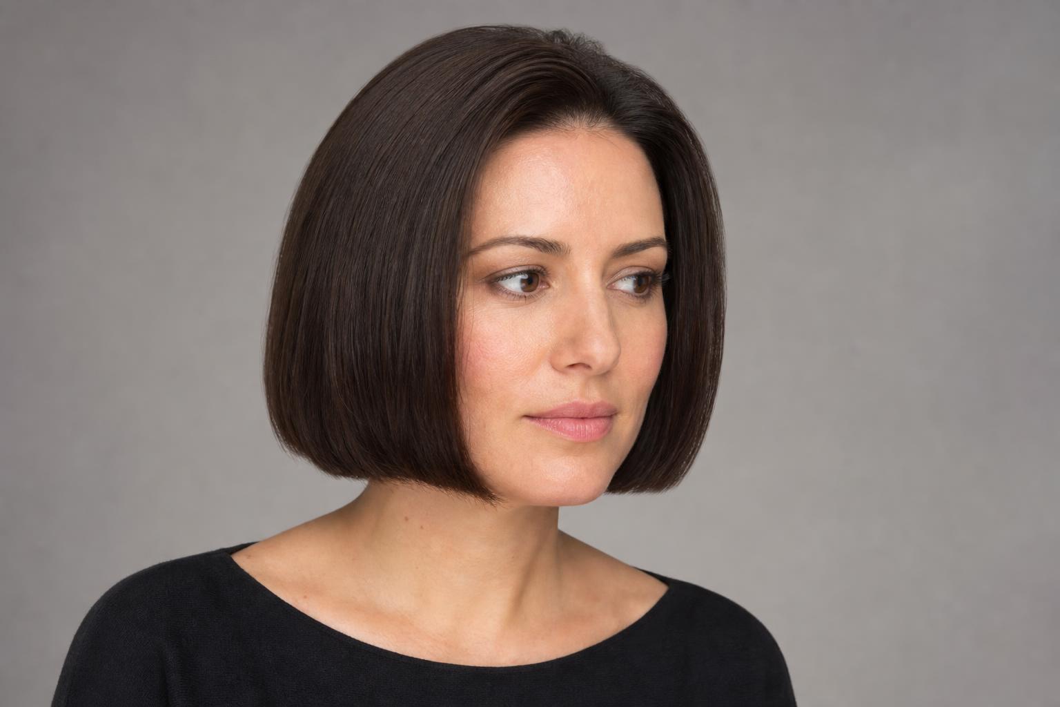 Blunt Bob Styled With Lift at the Roots