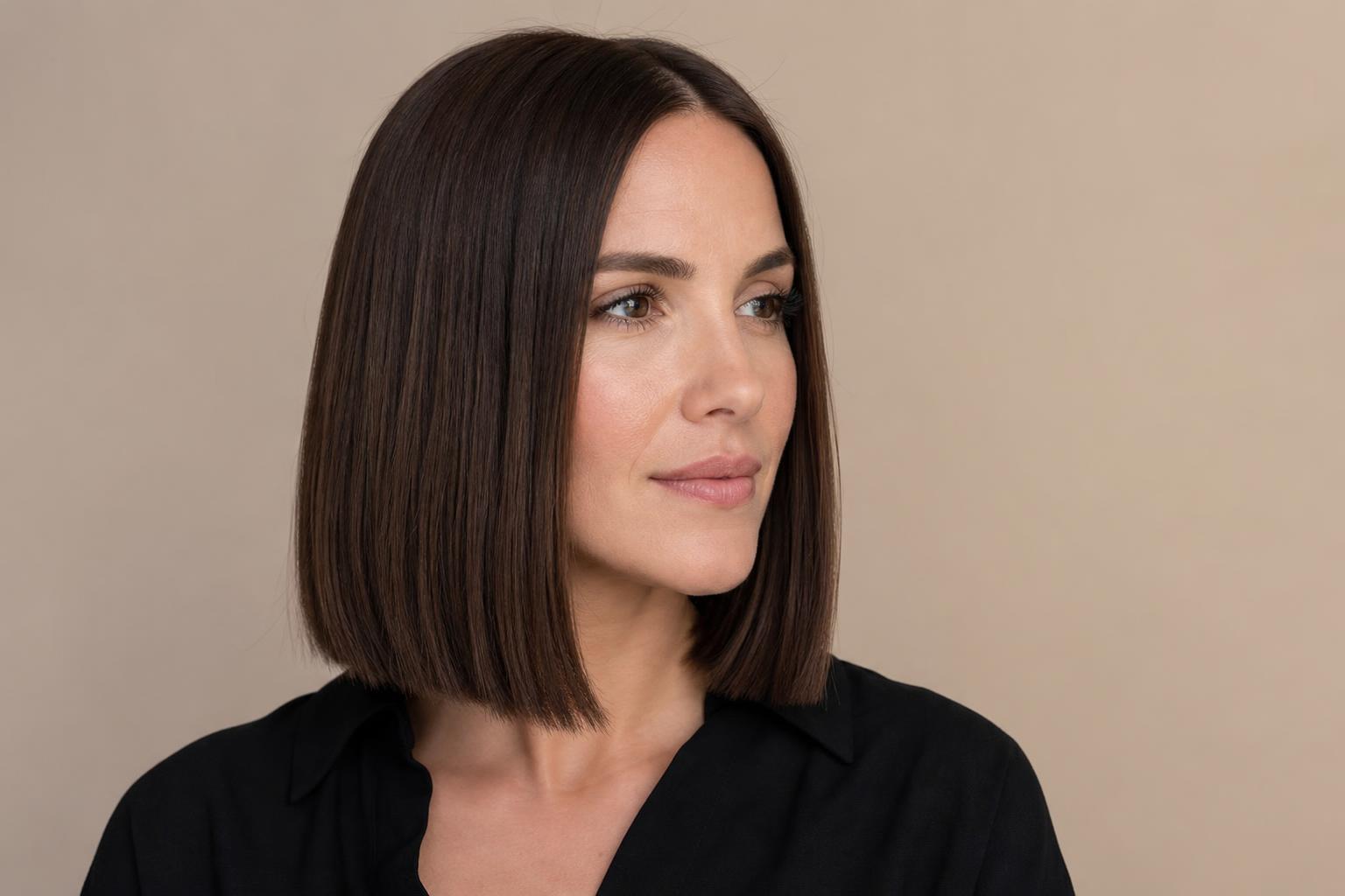 Jaw-Length Bob, Shoulder-Grazing Lob, and Collarbone Midi Cut on Medium Brunette Hair