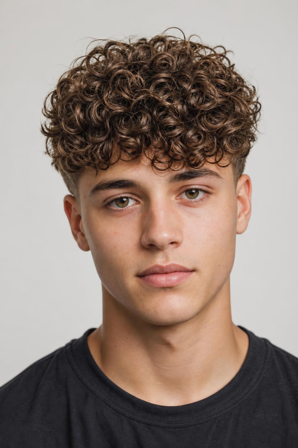Air-Dried Permed Curls with Defined Separation on Medium Brown Hair