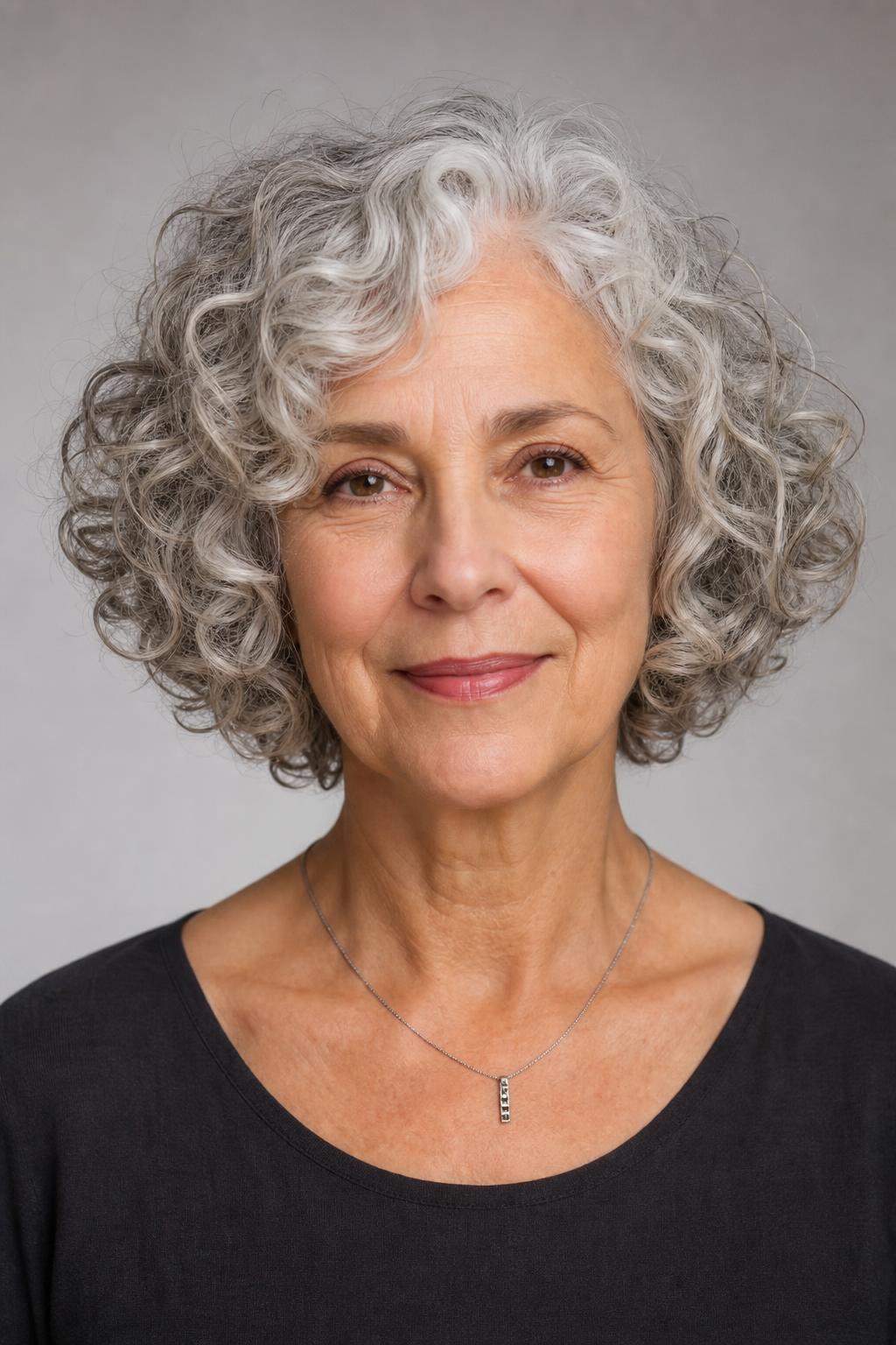 Chin-Length Curly Bob Cut Curl by Curl with No Visible Perimeter Line