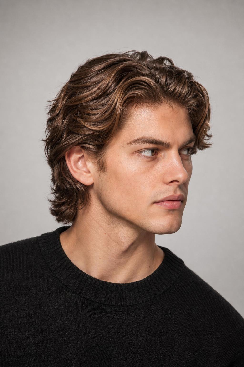 Mixed-Texture Flow With Waves on Top and Straighter Underneath