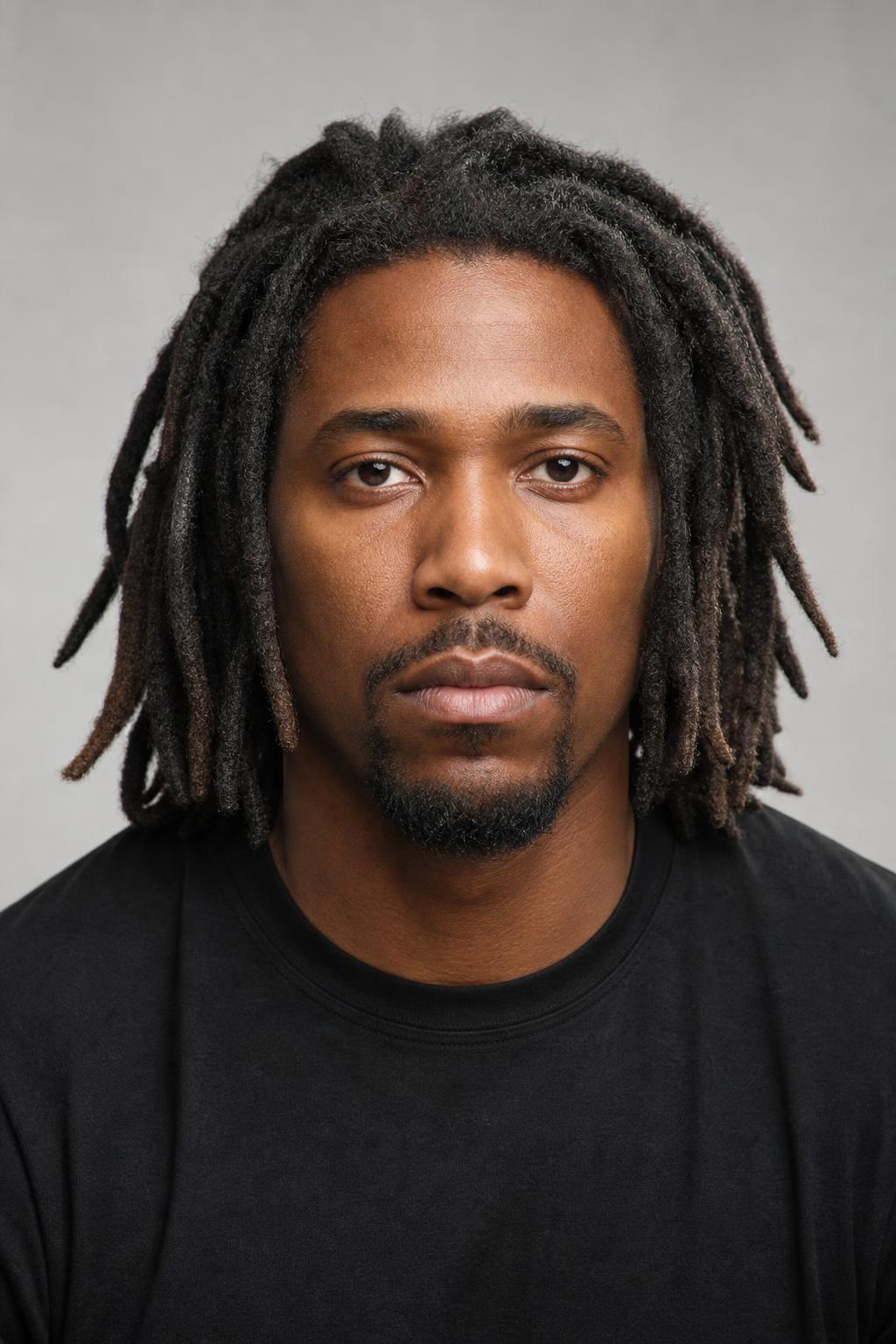 Mature Freeform Locs Worn Loose in Their Natural Uneven Shapes