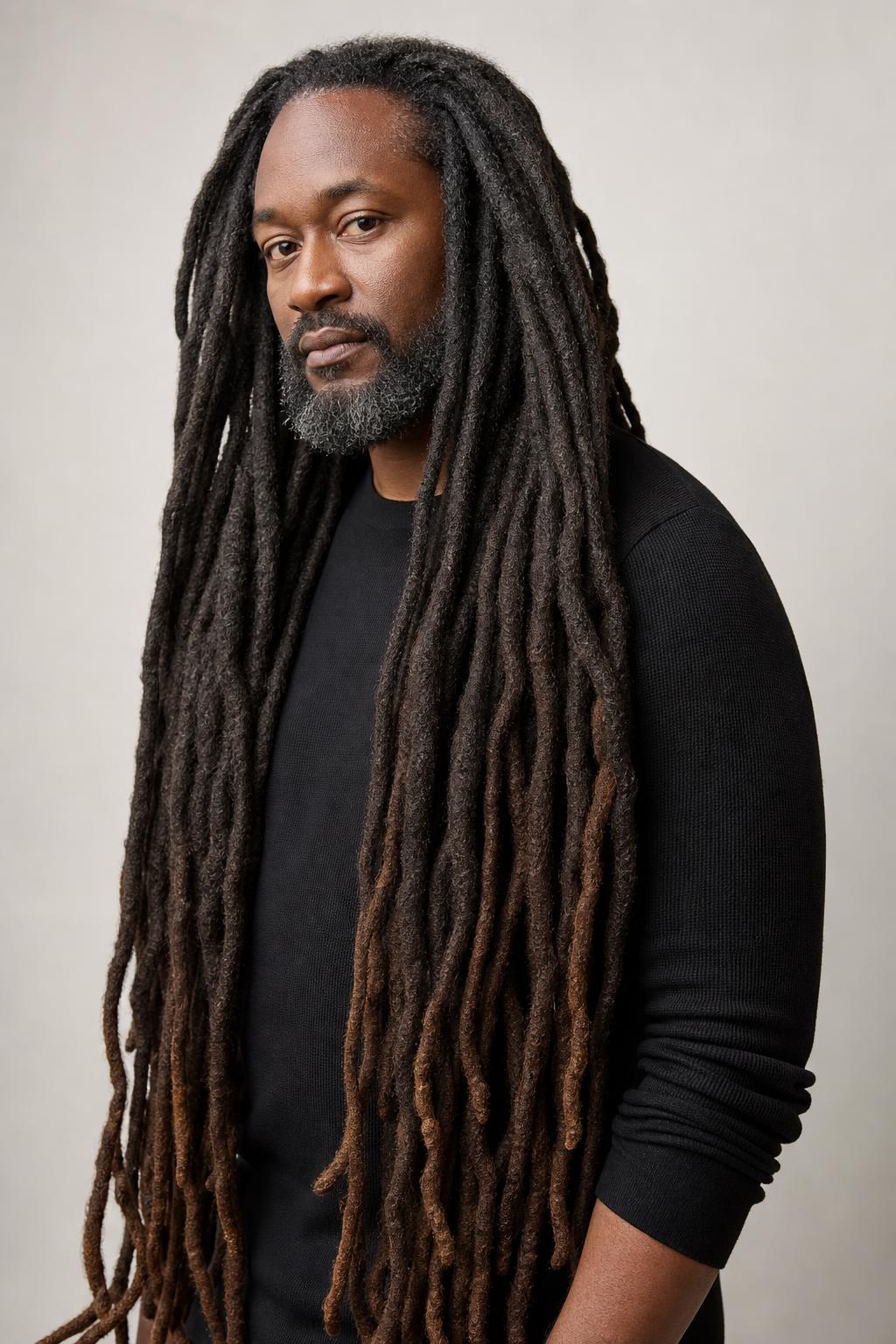 Waist-Length Freeform Locs Grown Over Many Years