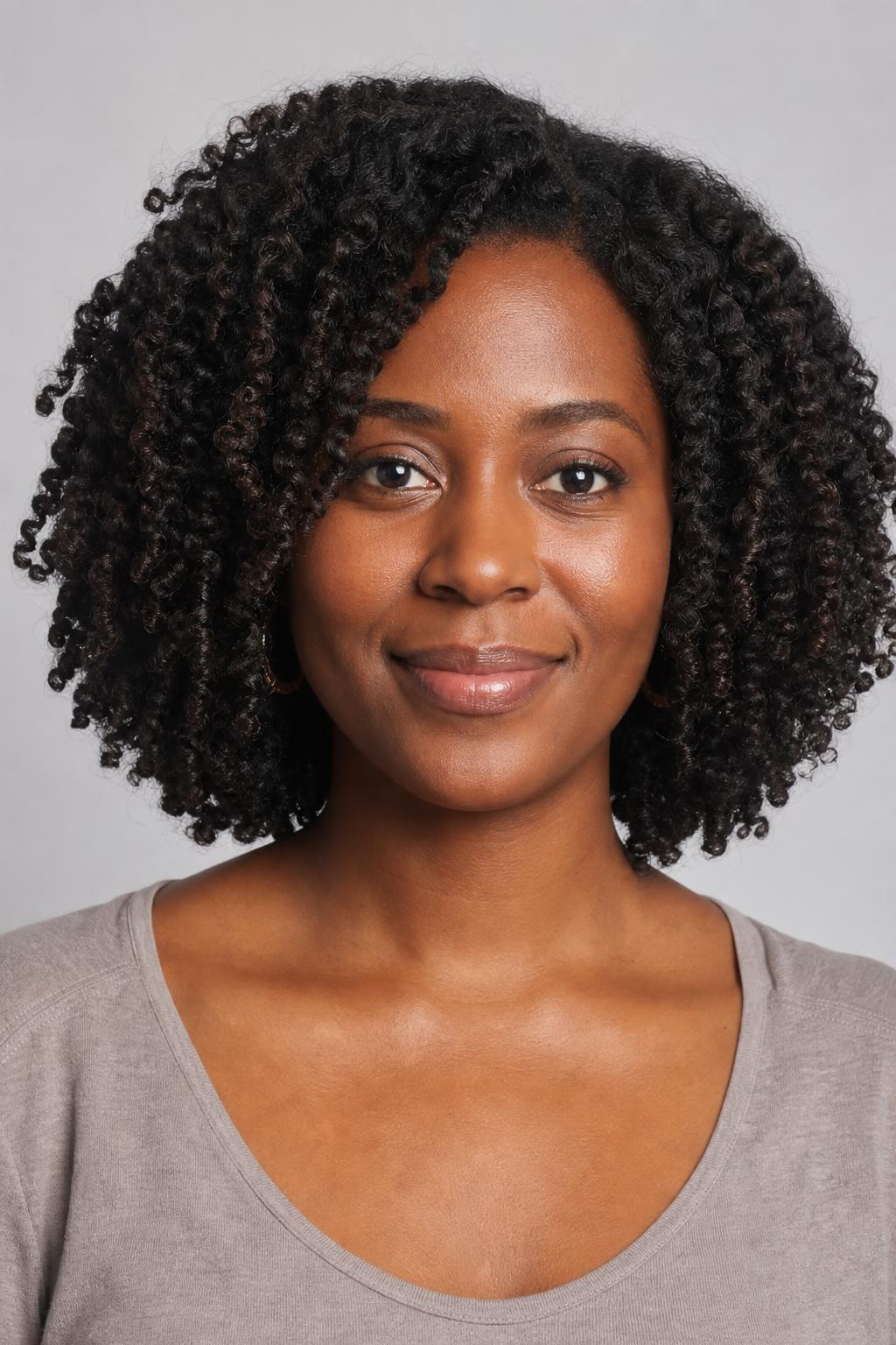 Twist-Out Cut to Just Past the Shoulders on Natural Dark Brown Hair