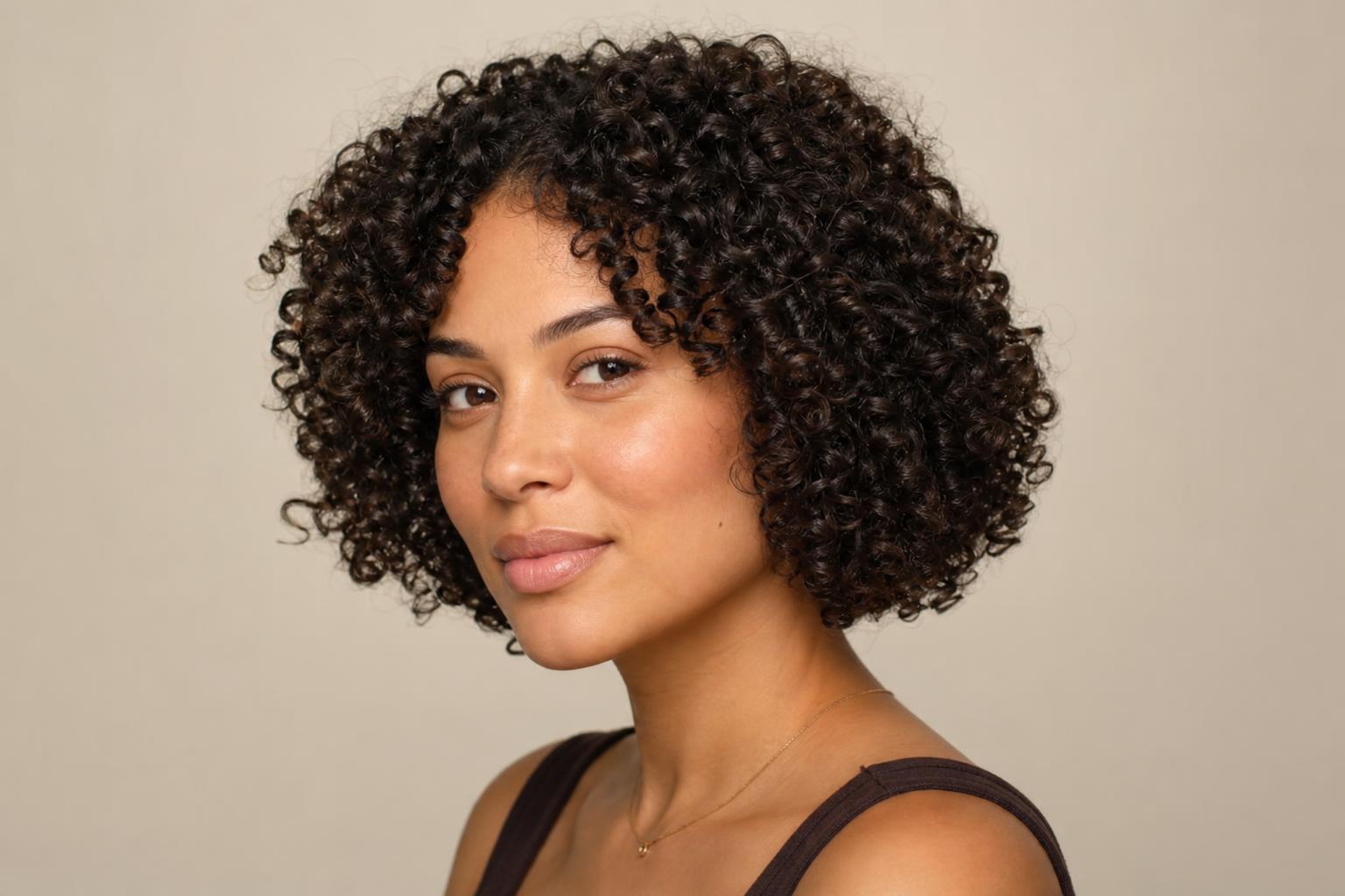 Haircuts for 3C Hair with Tight Corkscrew Curls in a Rounded Shape