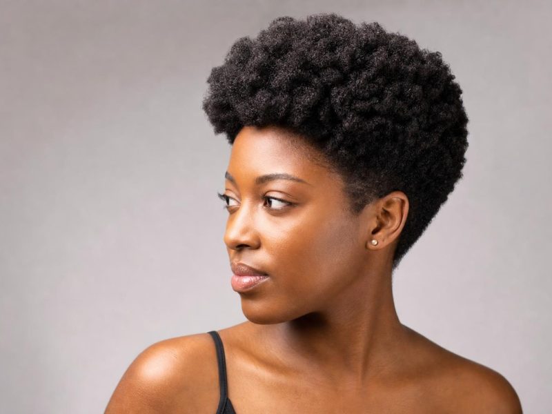 Sculpted Tapered Shape on Dense 4C Natural Hair