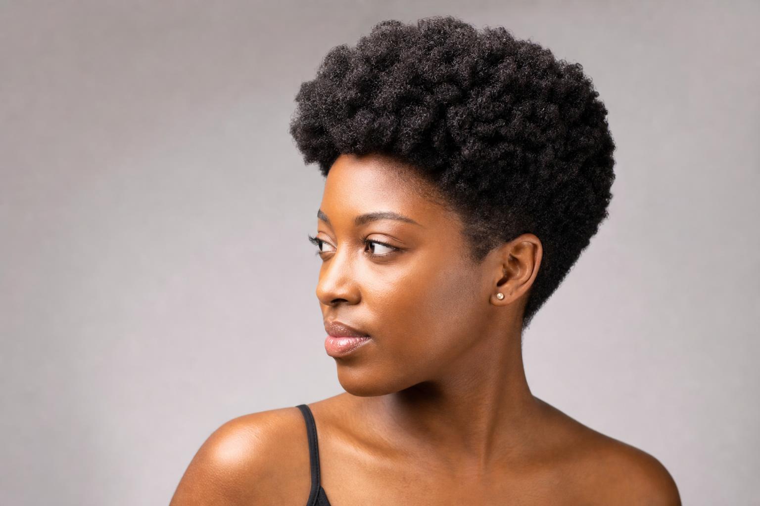 Sculpted Tapered Shape on Dense 4C Natural Hair