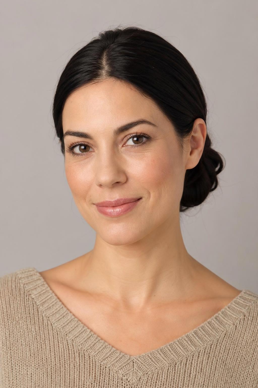 Smooth Low Bun with a Clean Hairline and No Flyaway Pieces