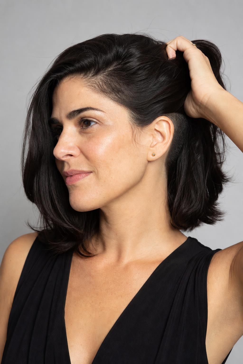 Shoulder-Grazing Long Bob with a Concealed Undercut at the Nape