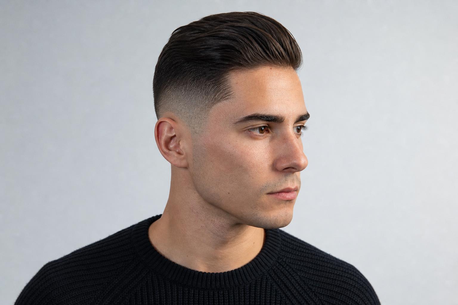 High Fade Blended From Skin Above the Temple