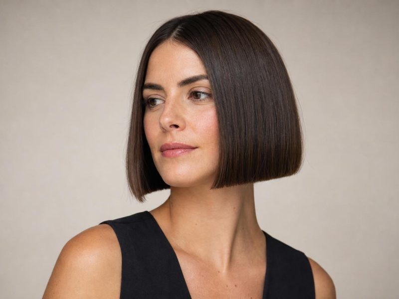 Freshly Trimmed Jaw-Length Bob With Clean Blunt Ends