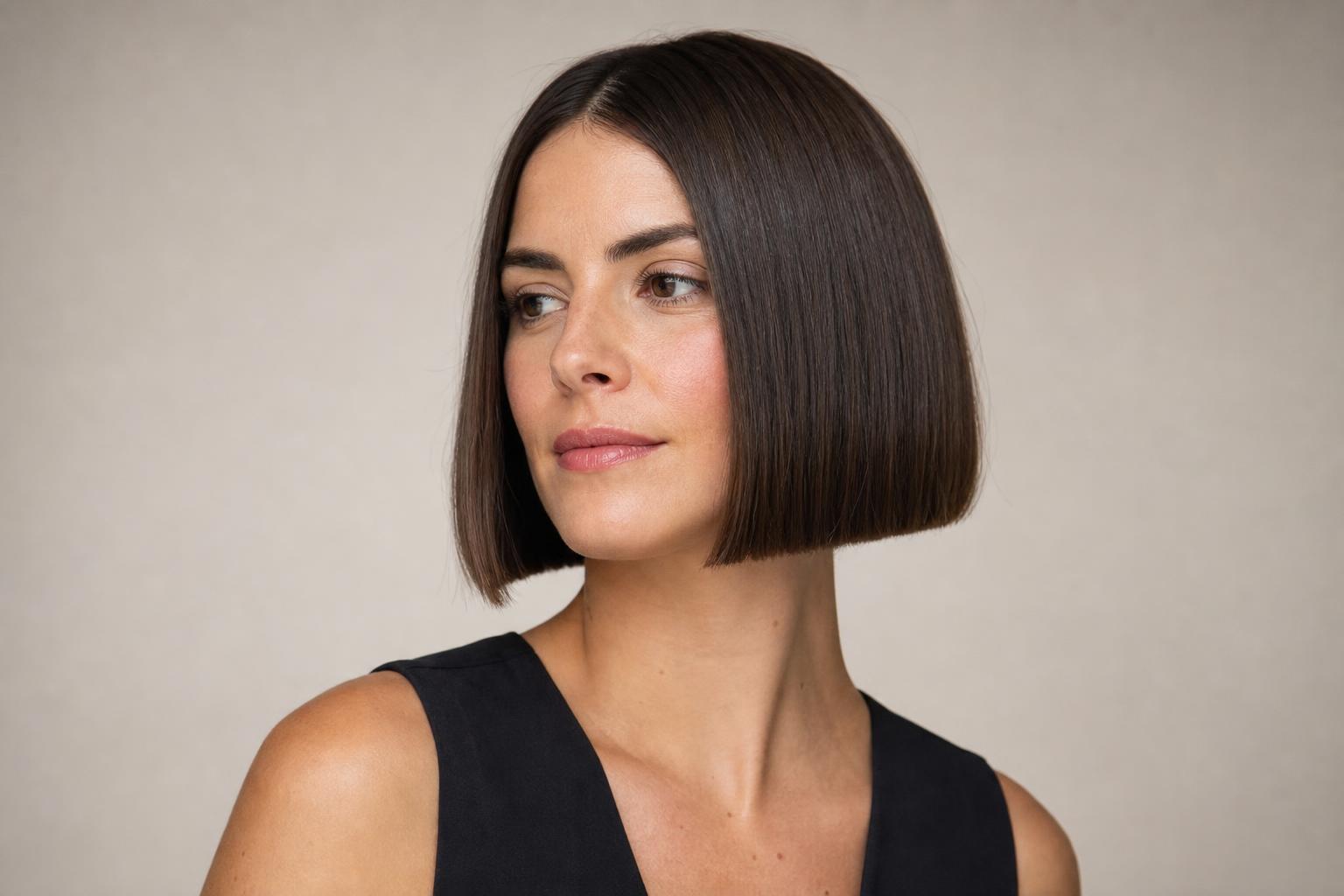 Freshly Trimmed Jaw-Length Bob With Clean Blunt Ends