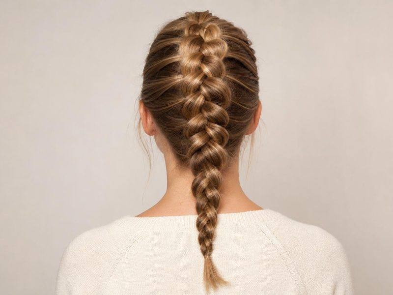 Dutch Braid Sitting Raised on the Surface of the Hair
