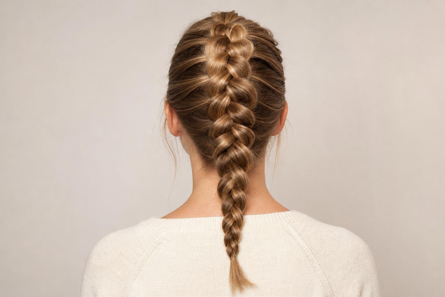 Dutch Braid Sitting Raised on the Surface of the Hair
