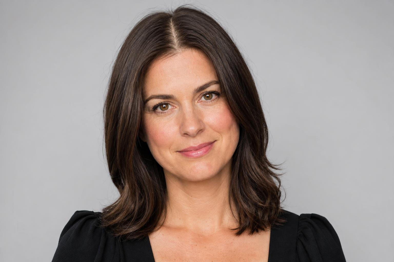 Clean Healthy Scalp Visible Along a Center Part