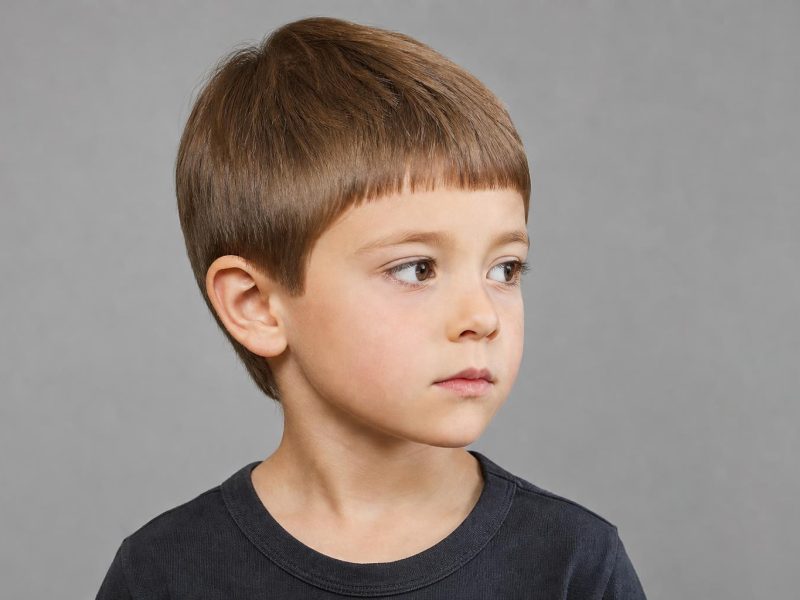 Neat Short Haircut on a Young Child
