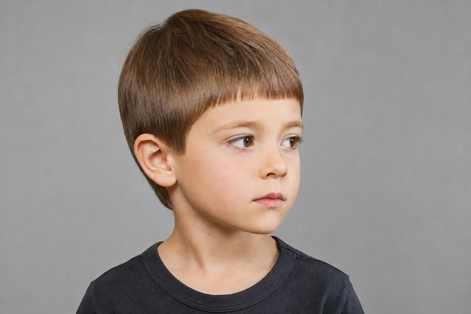 Neat Short Haircut on a Young Child