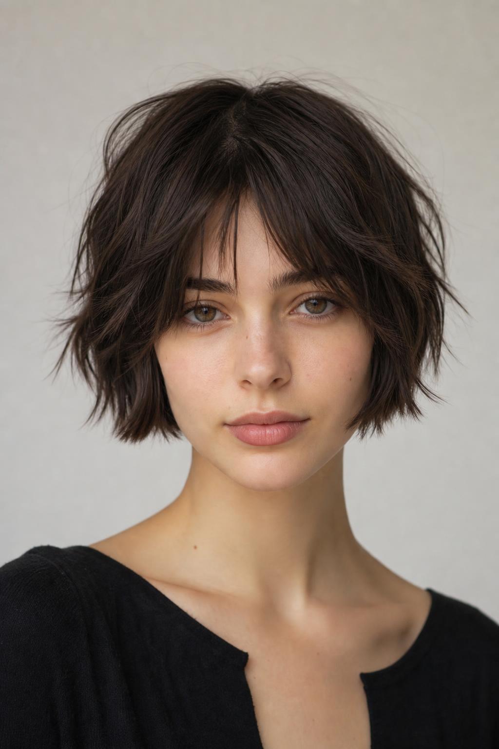 Choppy Short Layered Bob Defined With Matte Wax