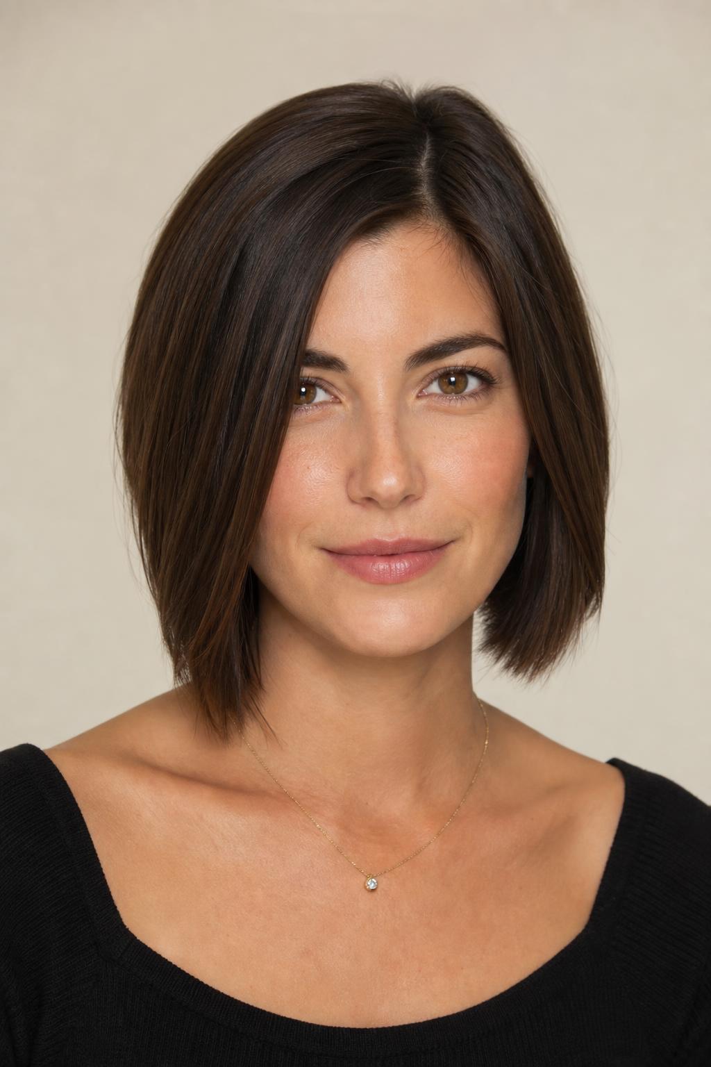 Sleek Layered Bob with Straight Ends and Smooth Movement through the Layers