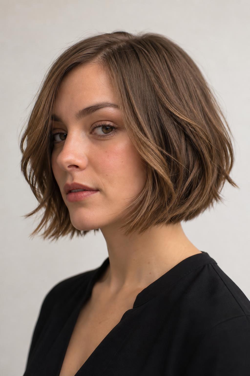 Piece-y Straight Layered Bob Separated With Matte Clay