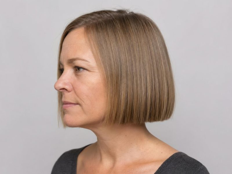 Blunt Bob Cut to Build Weight in Thin Hair