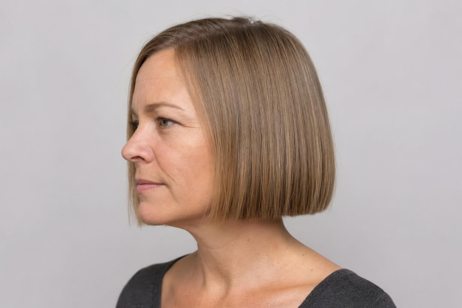 Blunt Bob Cut to Build Weight in Thin Hair