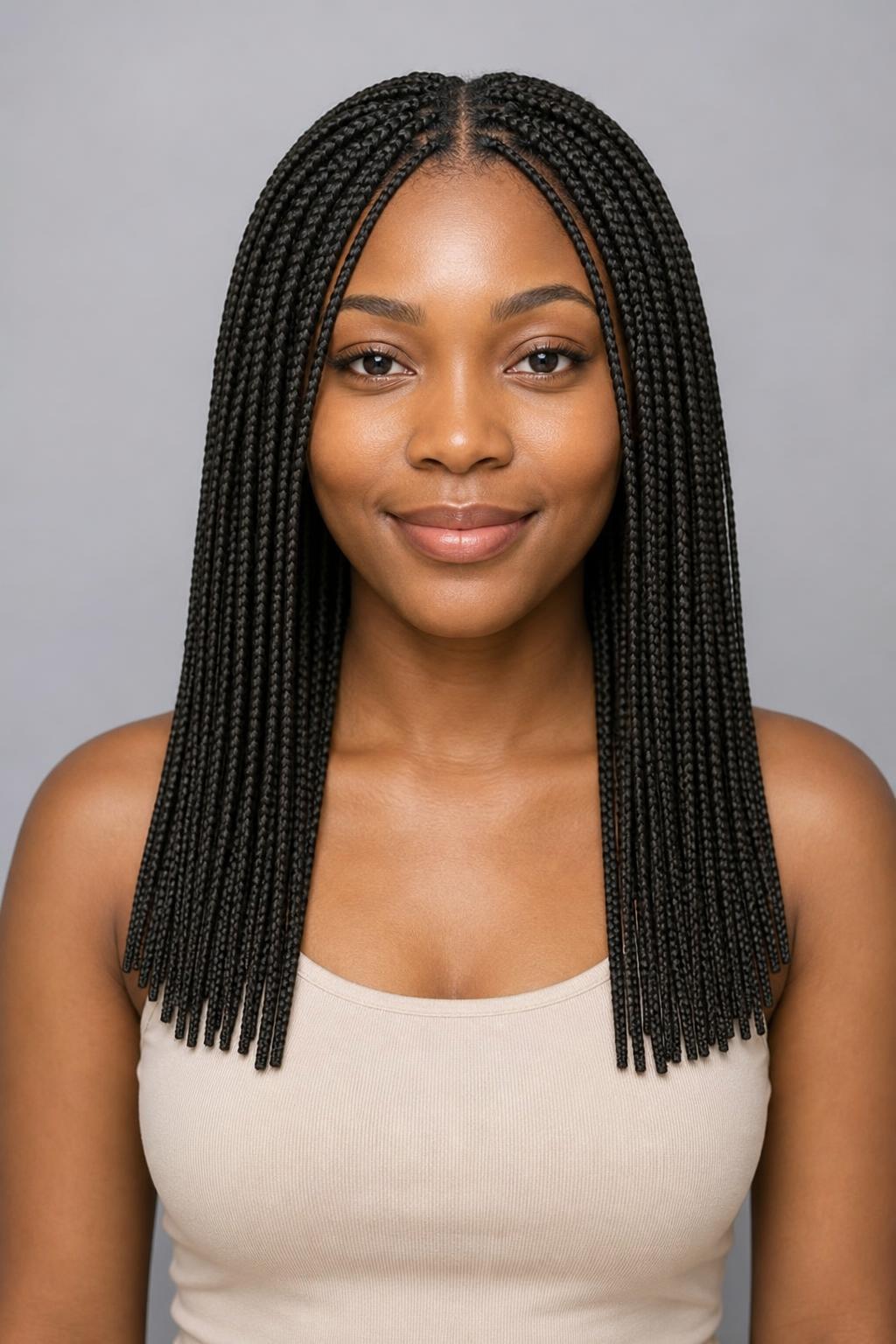 Medium Braids Finished With Neatly Sealed Ends