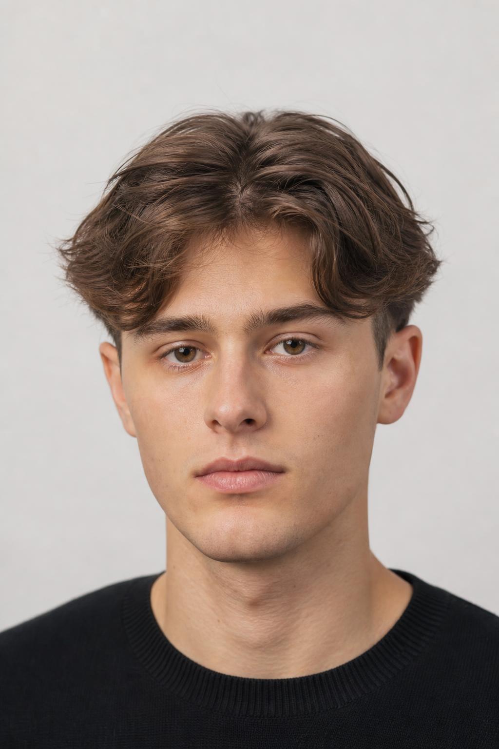 Mid Grow-Out Length with Tapered Sides and an Untouched Longer Top