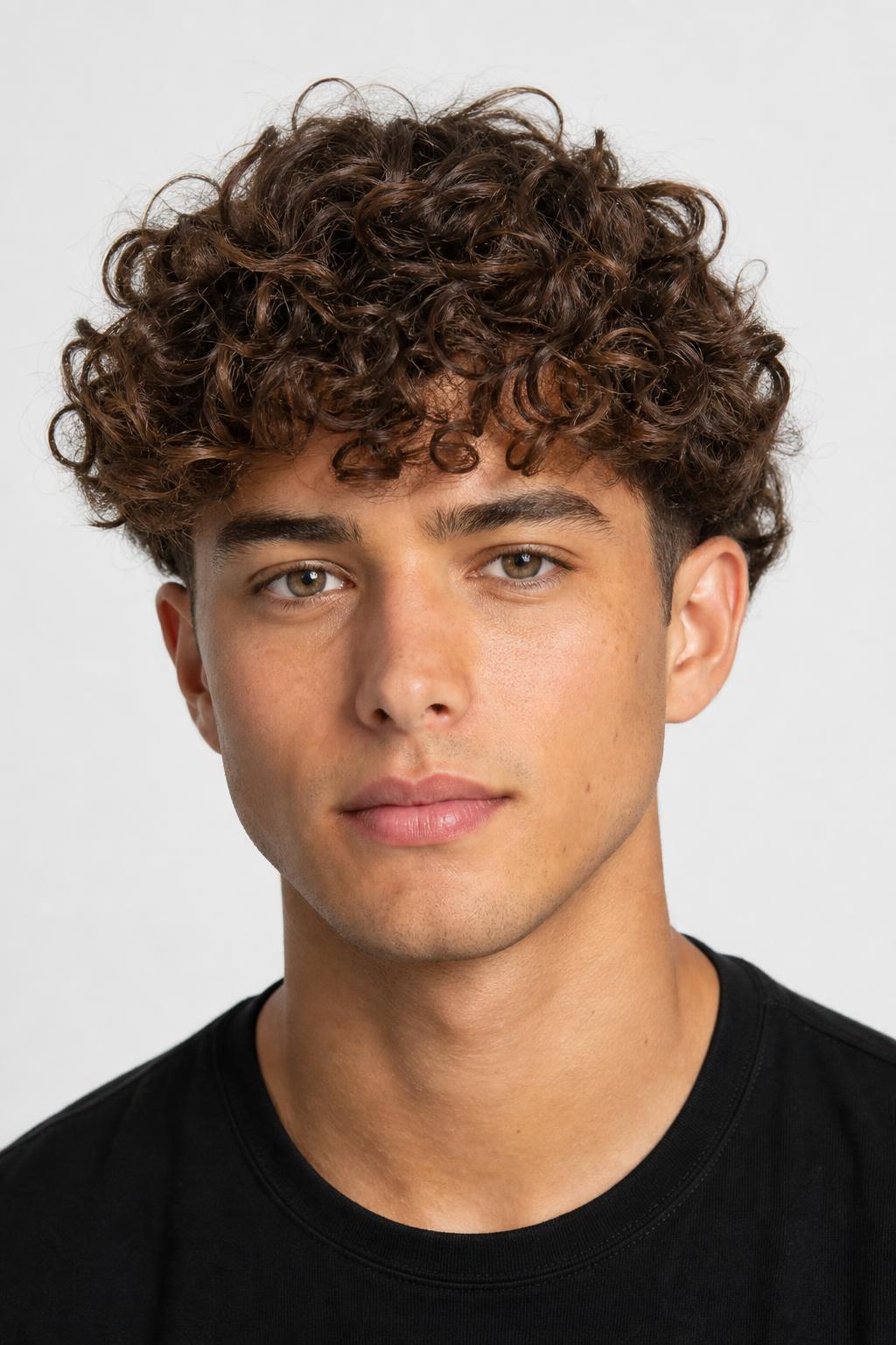 Loose 3a Spirals Cut Dry with Even Curl Clumps on Medium Brown Hair