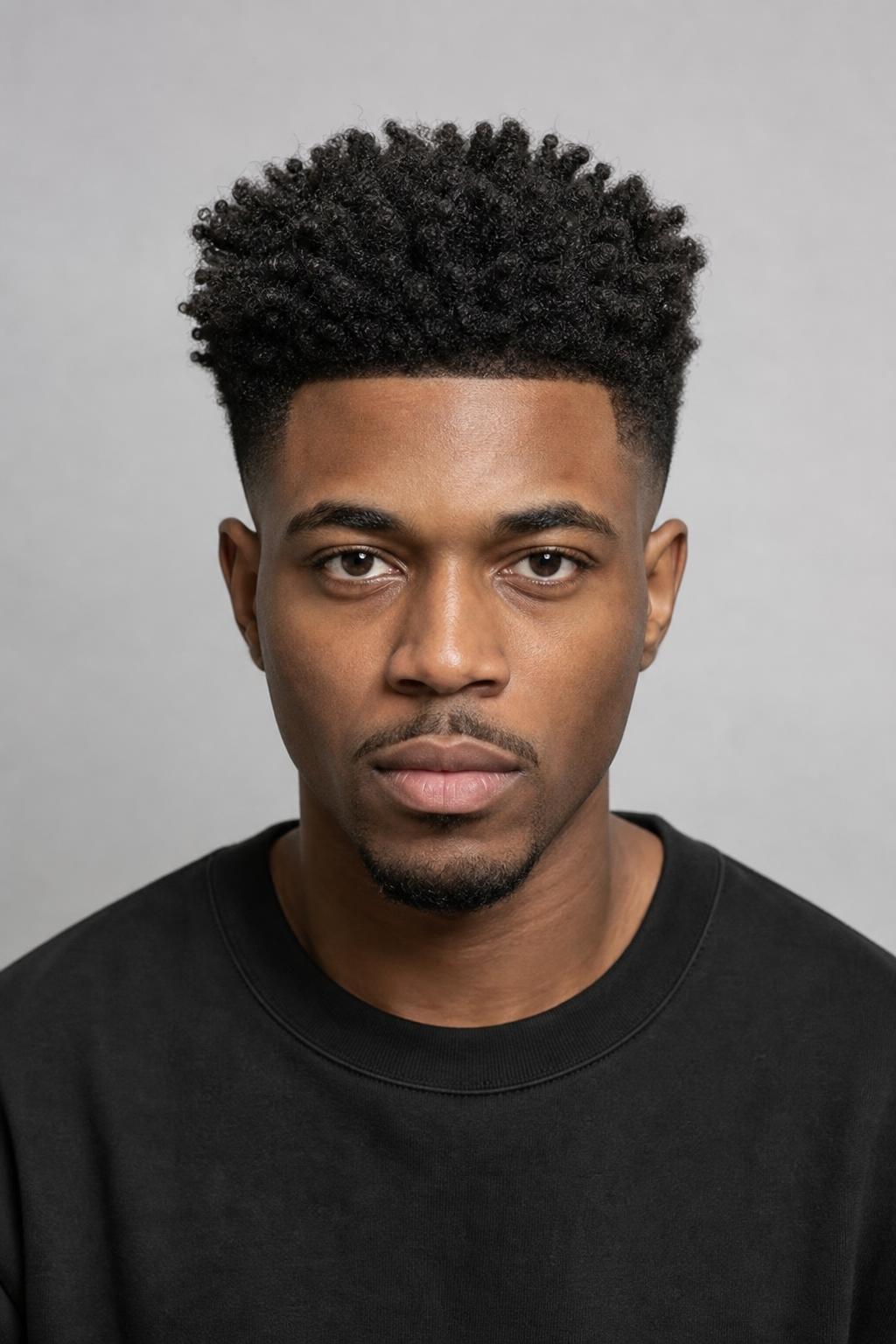 Coils Lifted at the Root with a Pick for Extra Height on Black Hair