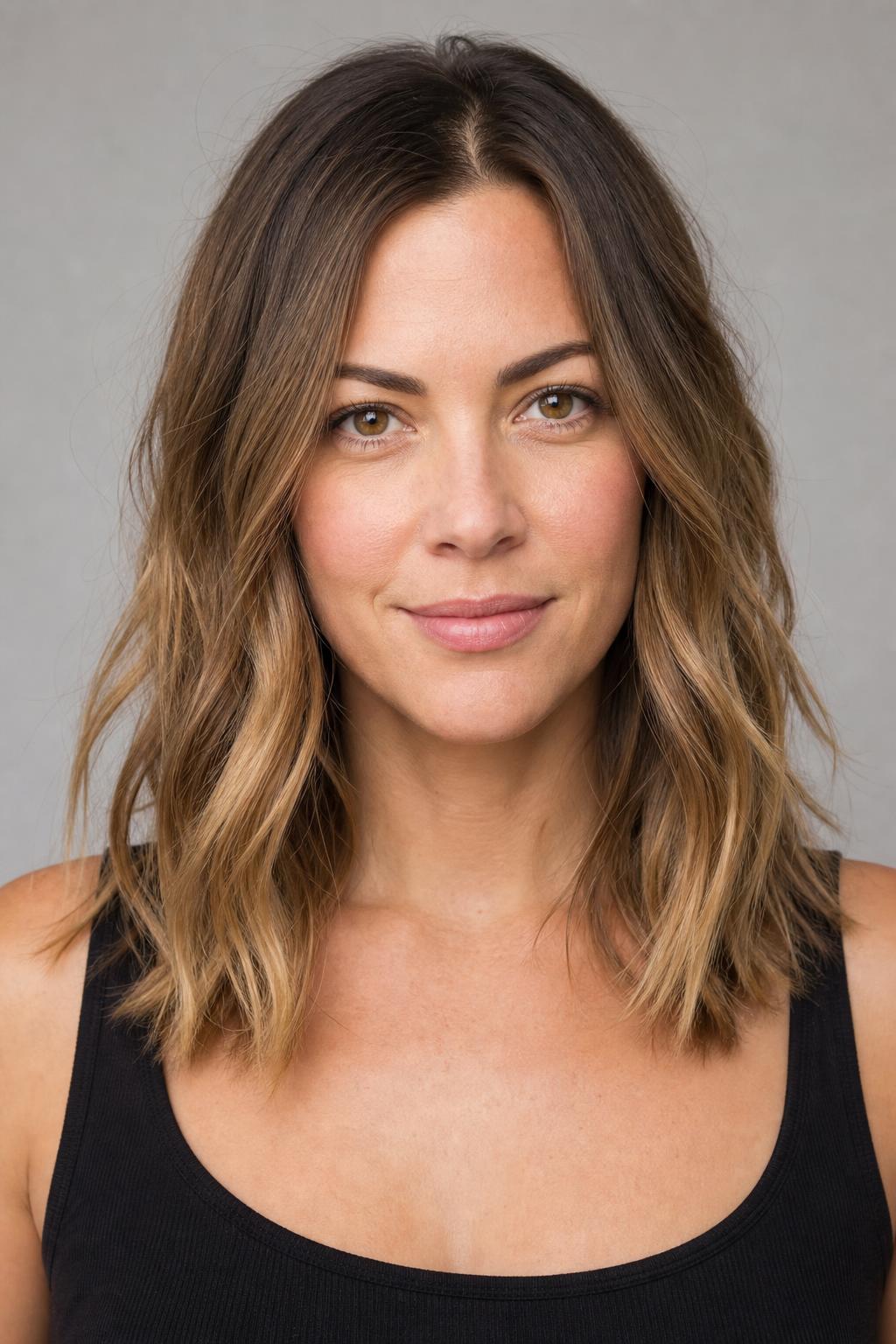 Lived-In Balayage Painted Through the Mid-Lengths