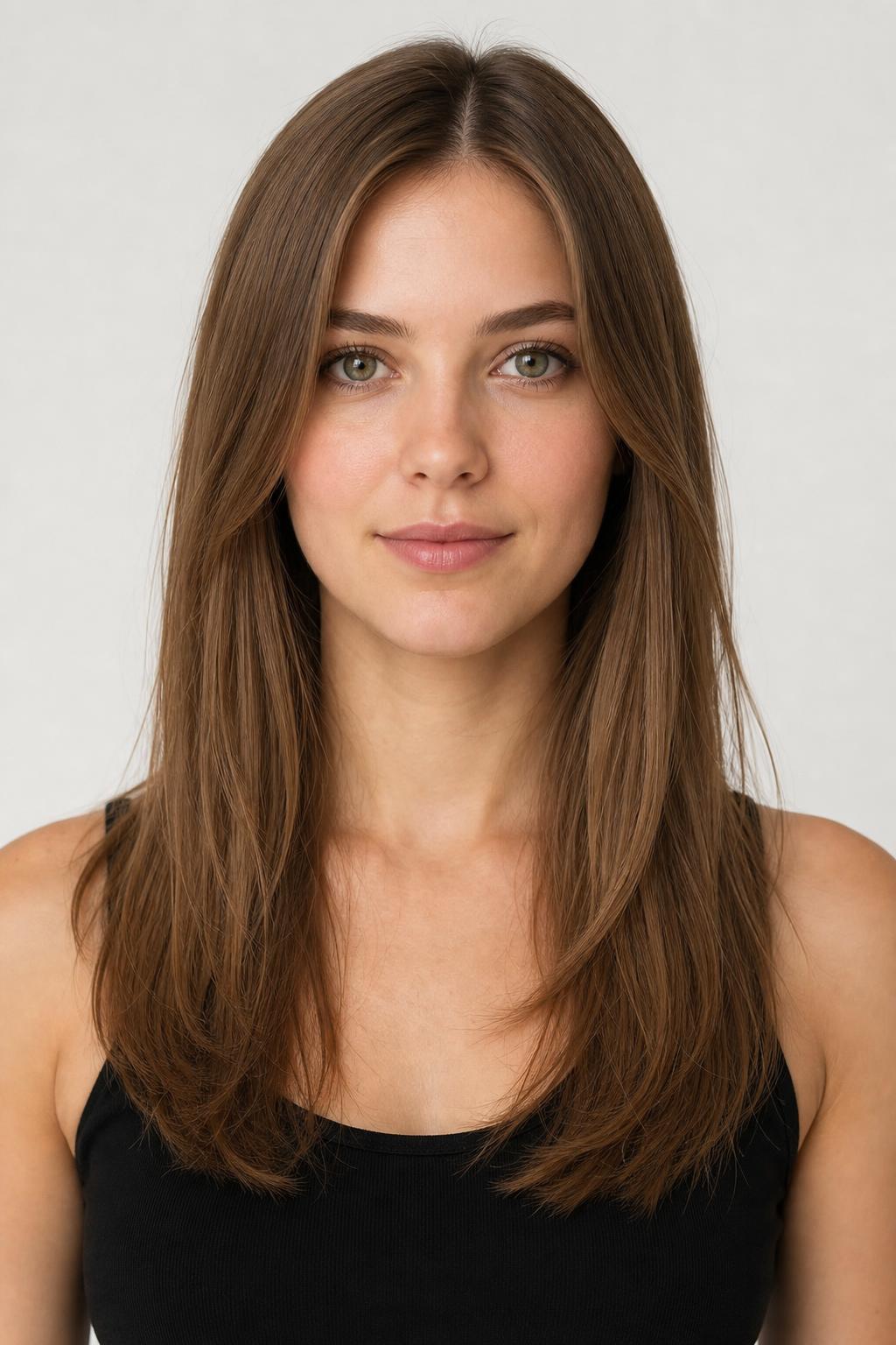 Natural Mousy Brown Glossed for Shine Without a Tone Change