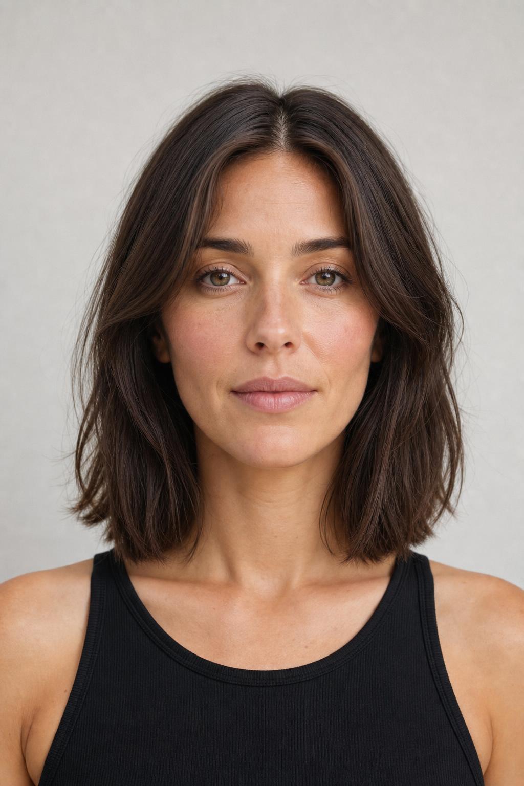 Collarbone Cut with an Untouched Perimeter and Only Front Pieces Shaped