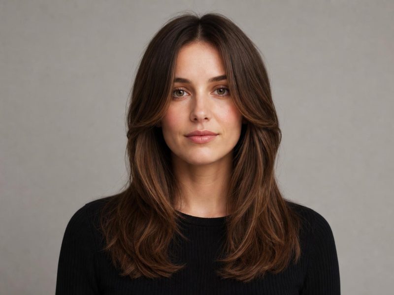Long Layers Framing an Oval Face