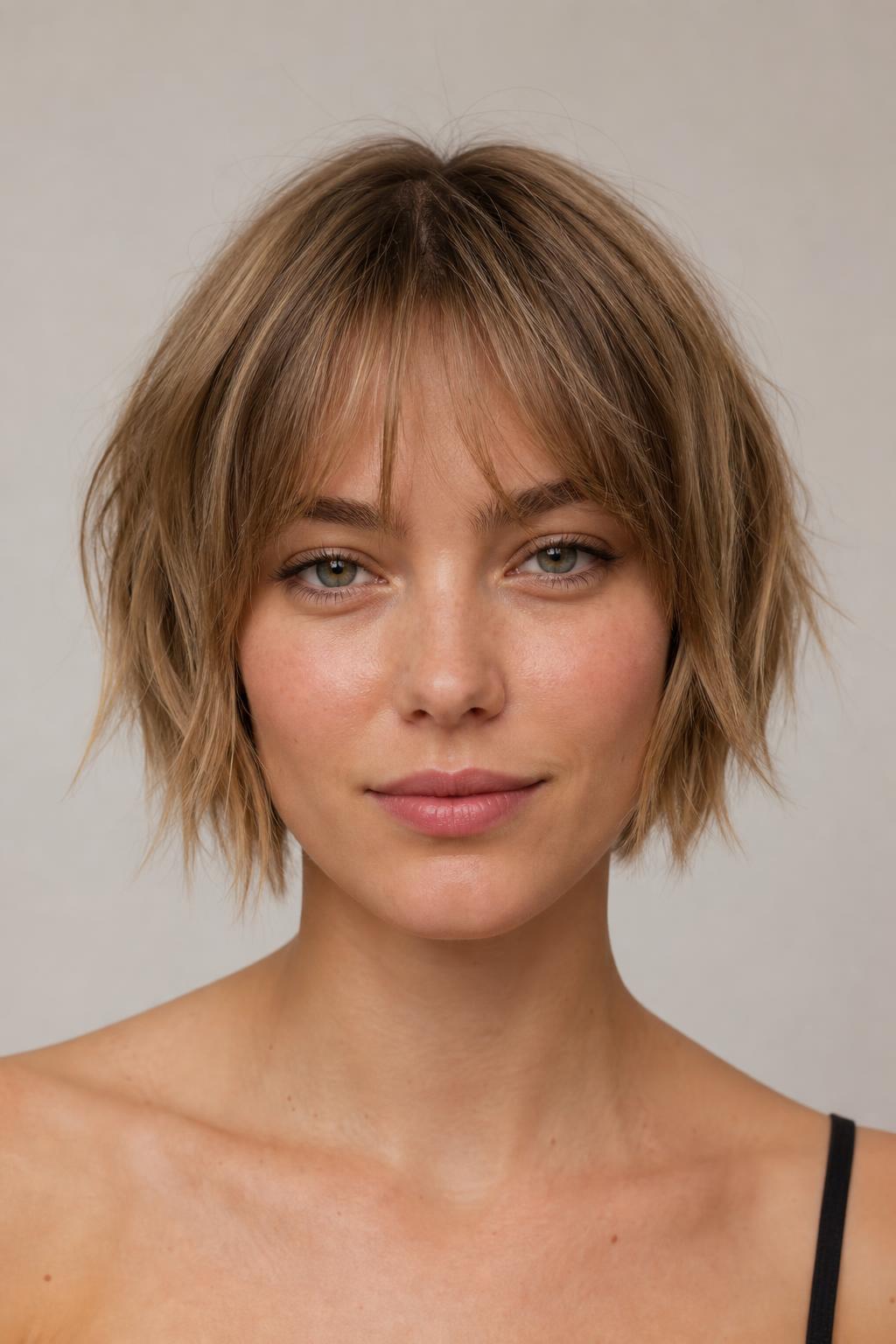 Razored Shaggy Pixie Bob with Soft Tapered Ends
