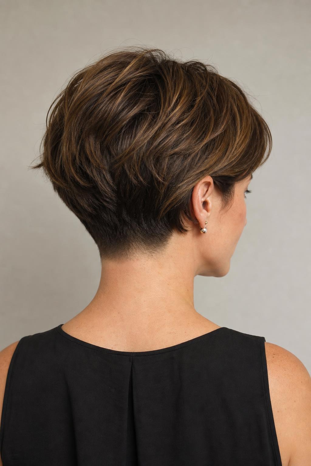 Stacked Upper Back Over a Cleanly Undercut Nape