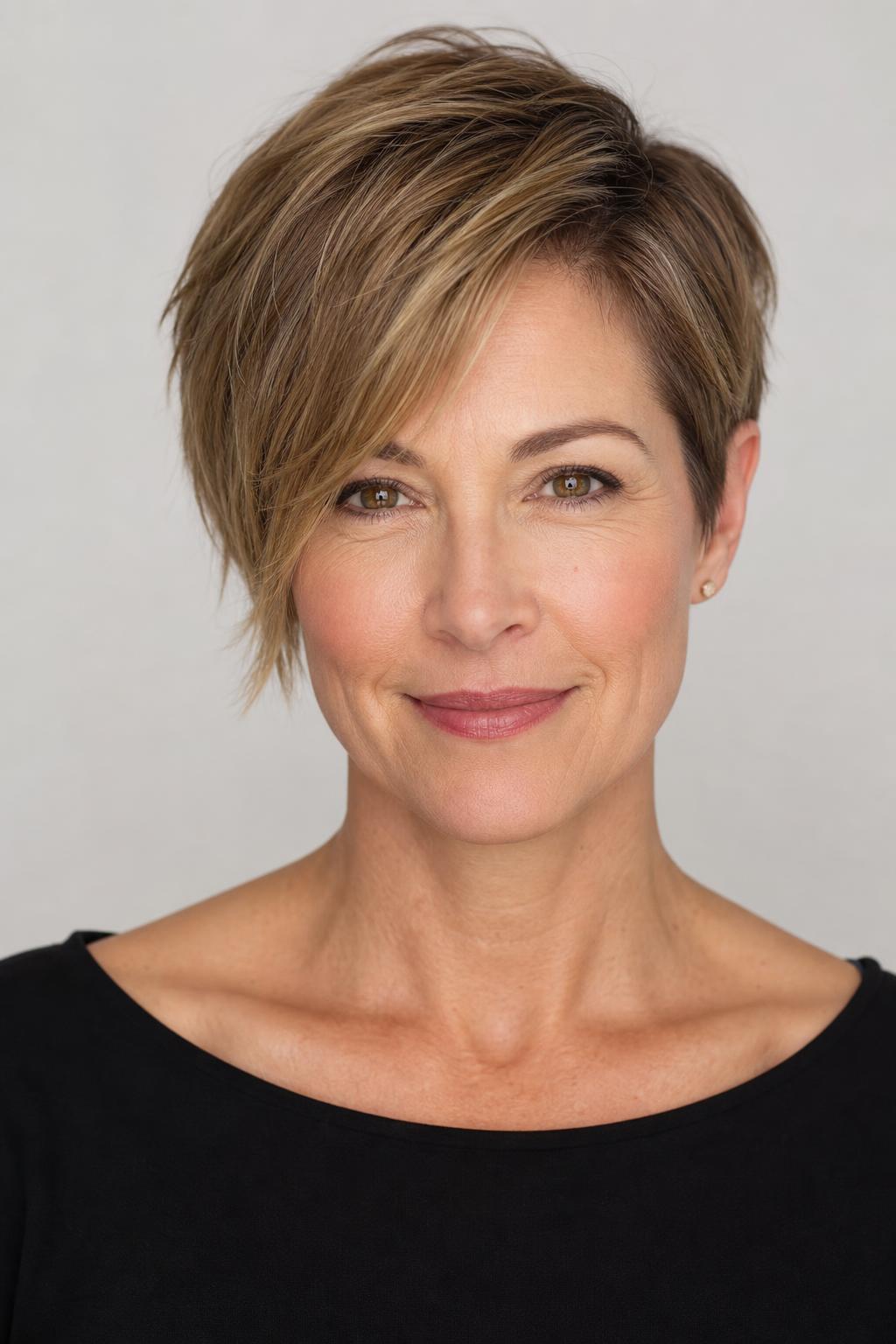Deep Side Part Pushing Fine Strands into Visible Body